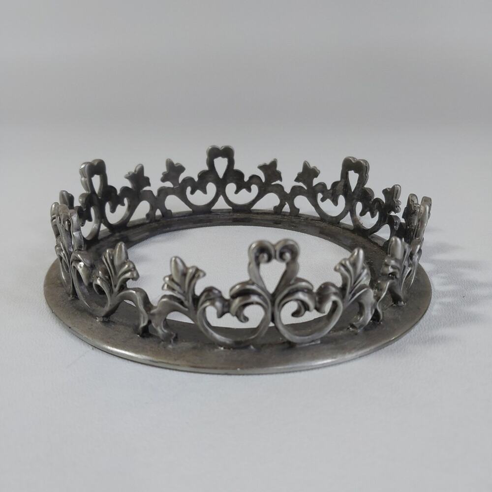 YANKEE CANDLE Fleur De Lis Pewter Candle Holder